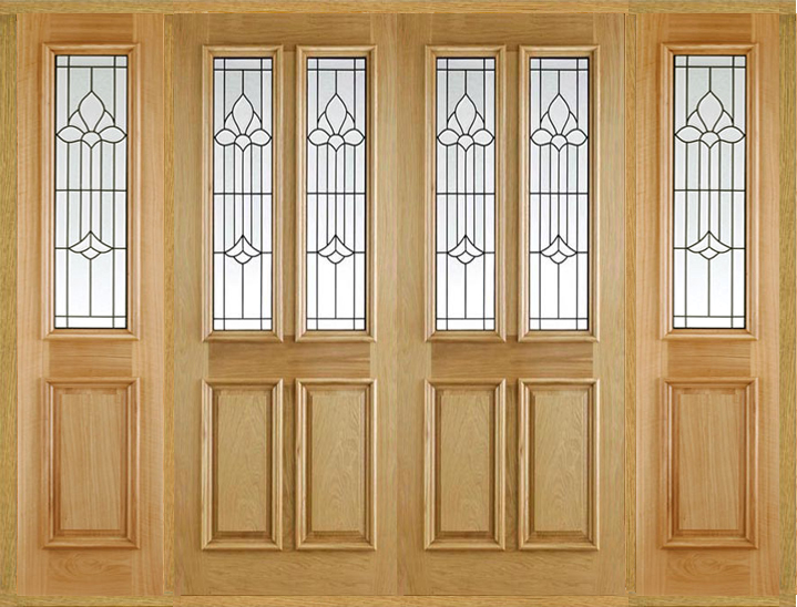 Derby Chameleon Double Front Doors With Sidelights